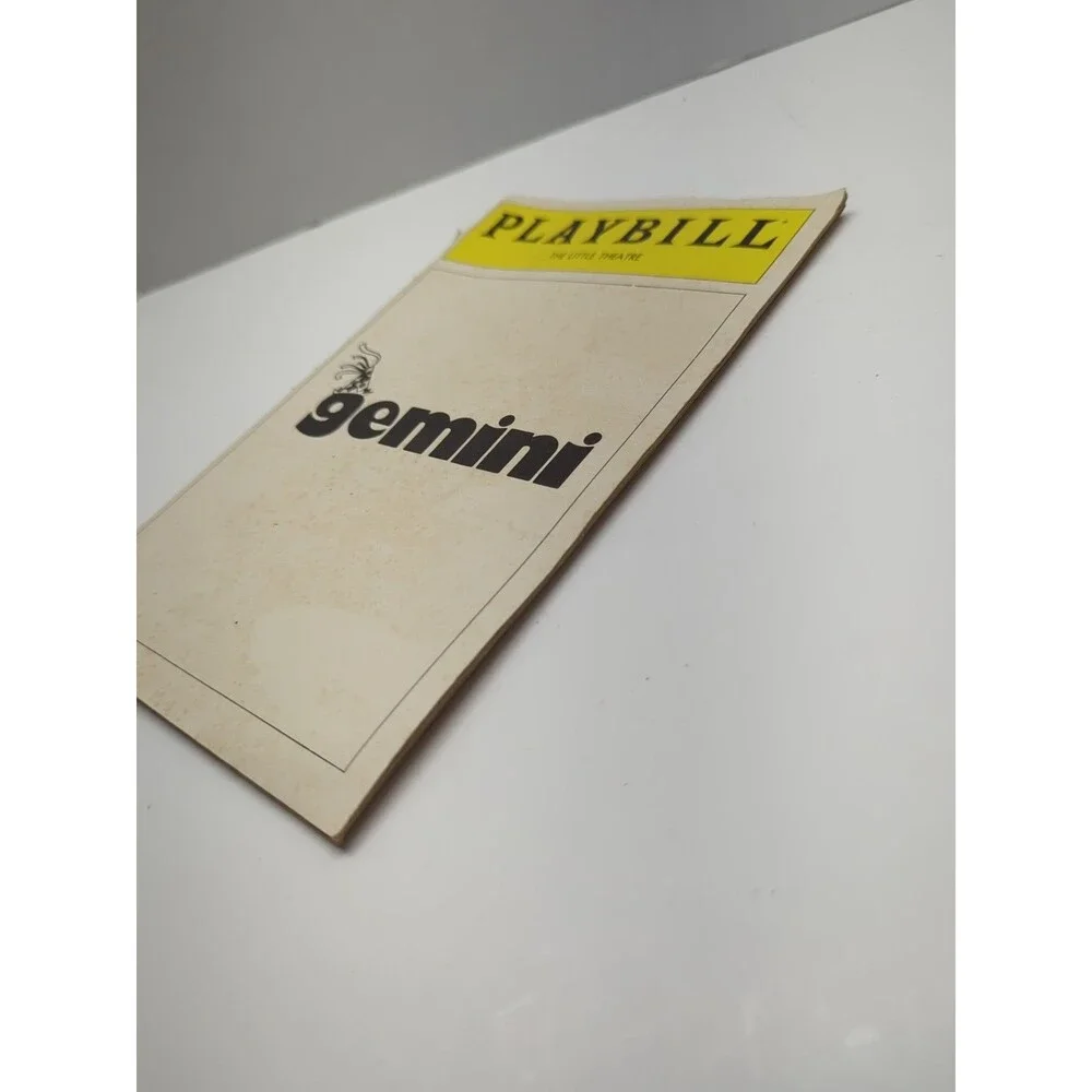 Vintage The Little Theater Playbill Nov 1980 Gemini
